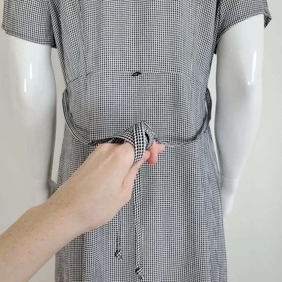 HELD Vintage 90's Black Gingham Maxi Dress - Picture 9 of 10